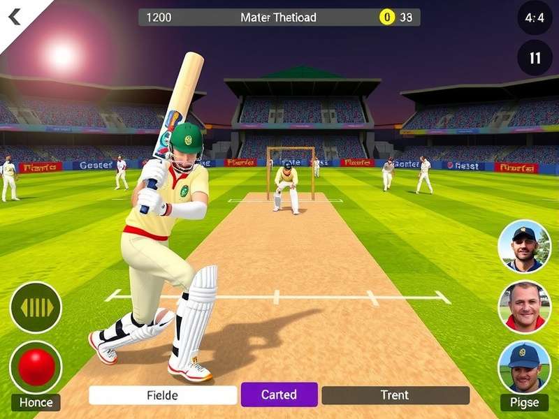 Cricket Ace Giant fielding and strategy interface
